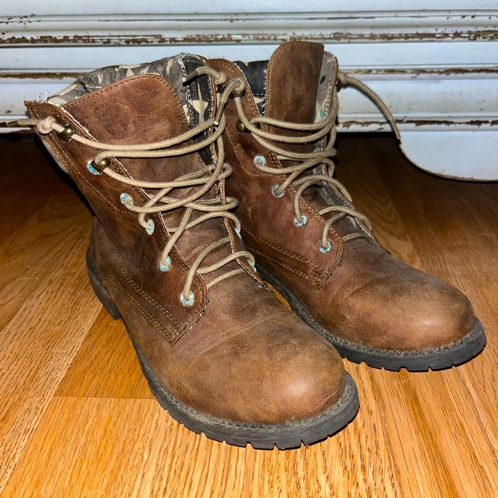 American flag stars combat boots